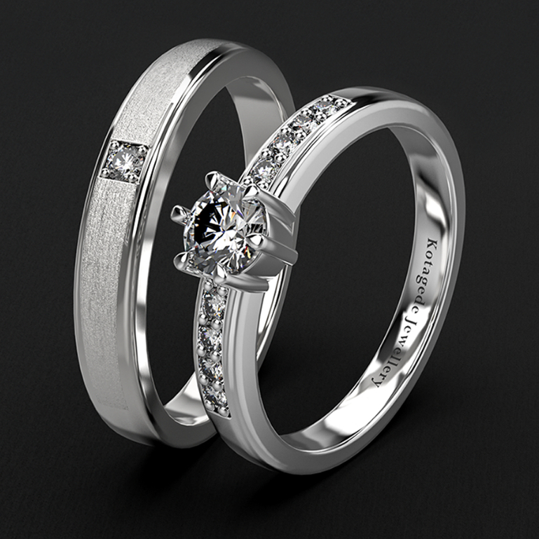 Kotagede Jewellery - Cincin Lamaran Couple Palladium - Cincin Custom Premium