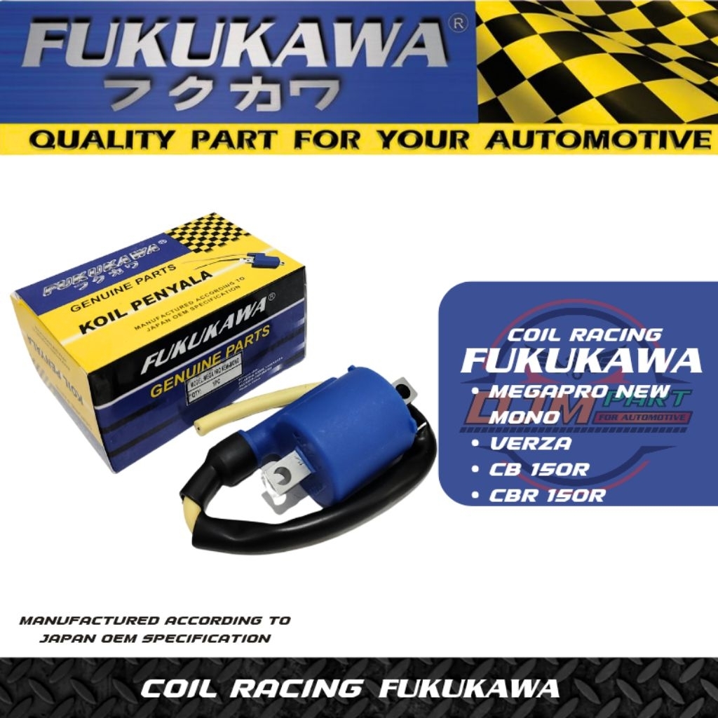 FUKUKAWA Coil Standar Racing Koil Pengapian Megapro New Monoshock Verza Cb 150R Cbr 150 R Original