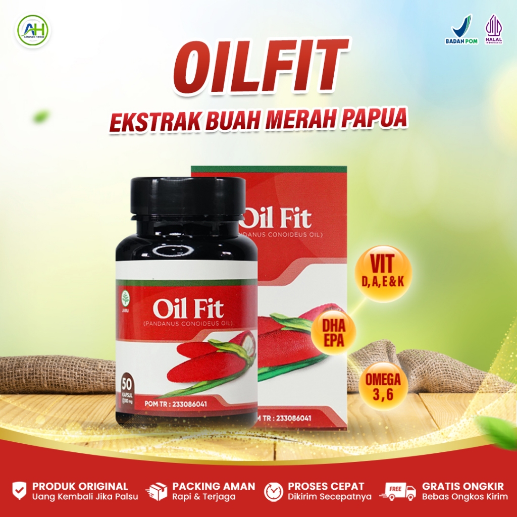 Alhanan Herbal - Oil Fit Kapsul Ekstrak Buah Merah Papua Untuk Kesehatan