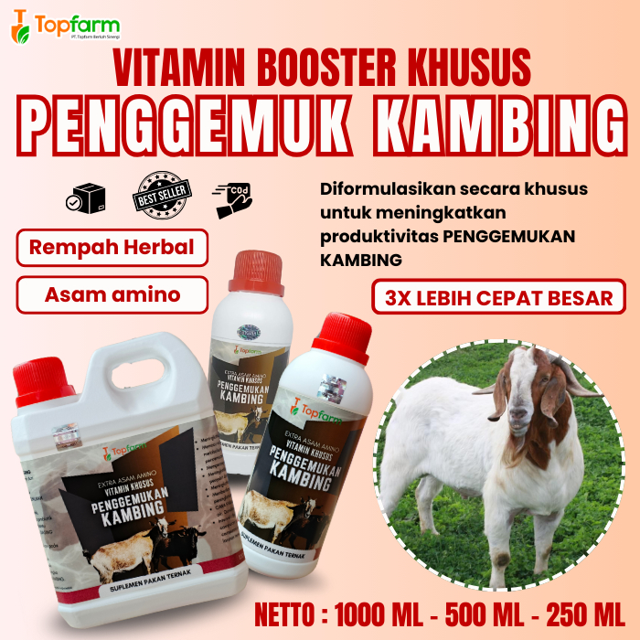Vitamin Penggemuk Kambing/ Booster Penggemuk Kambing/ Vitamin Booster Penggemuk kambing/ Vitamin Kam