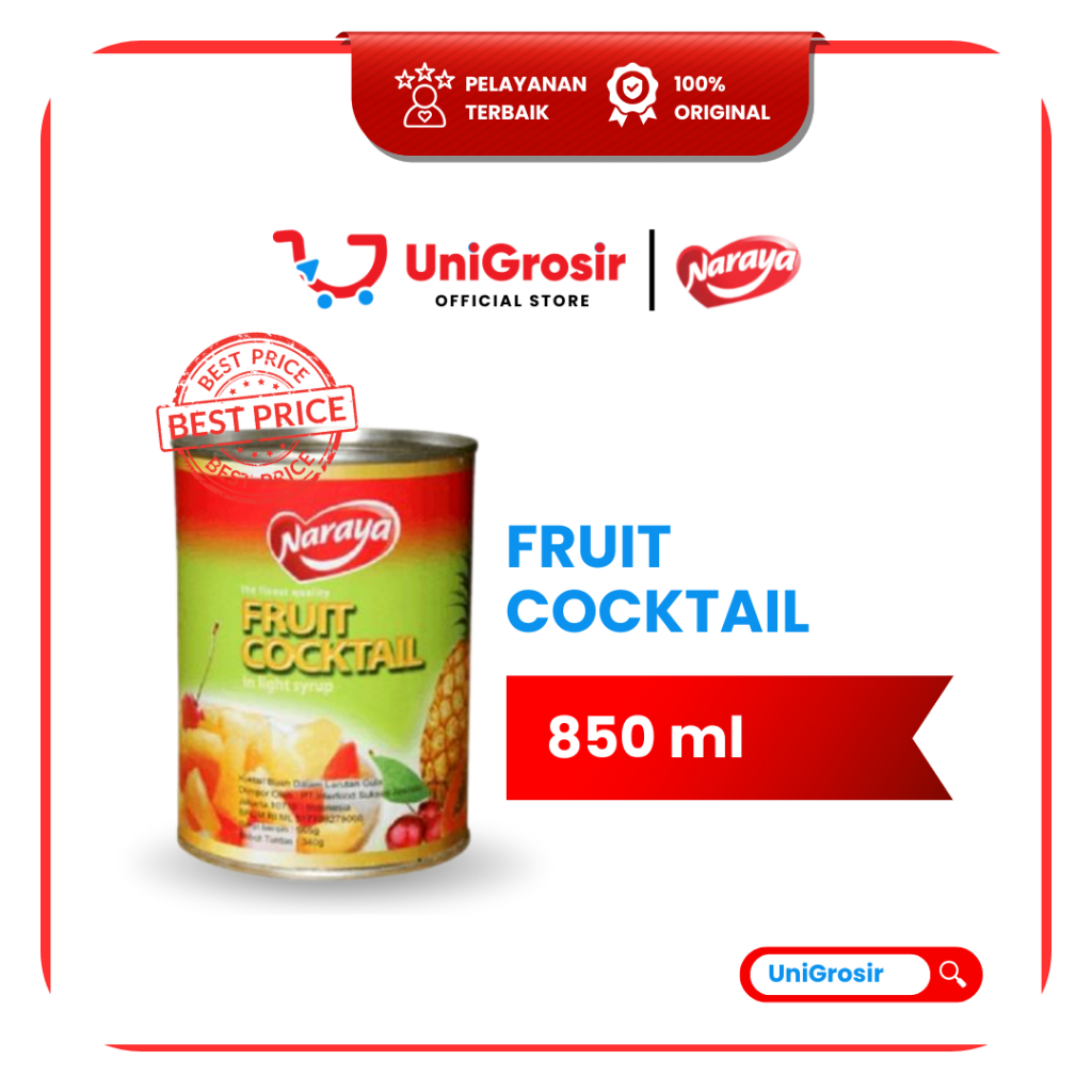 [UniGrosir] NARAYA FRUIT COCKTAIL KOKTAIL BUAH KALENG ~ 850 gr