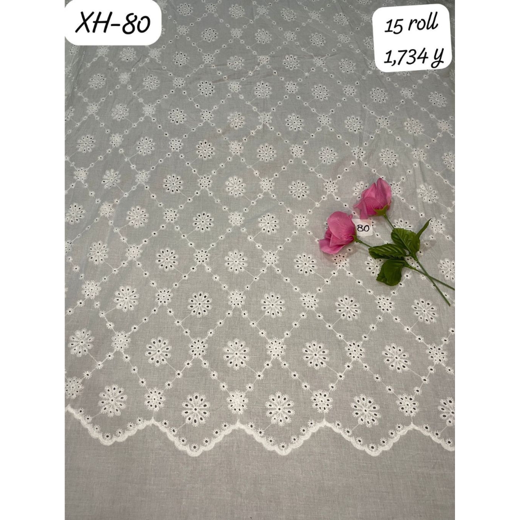 Katun bordir bolong premium