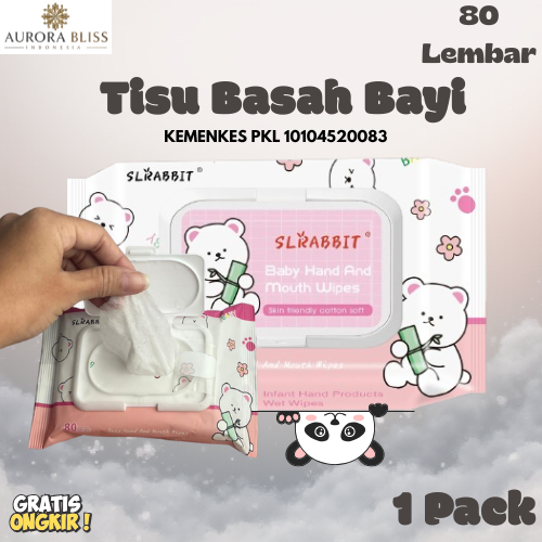 Tisu Basah Bayi Hemat 1Pack Promo Murah Tissue Baby Non Gliserin Pure Water Non Iritasi Makeup Remover Baby Wipes Non Alcohol Non Parfume Wet Wipes Isi 80 Lembat  Sl