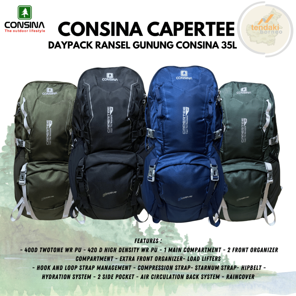 Daypack Capertee Consina / Daypack Gocta 30L Consina / Tas Consina / Tas Daypack / Tas Ransel Includ