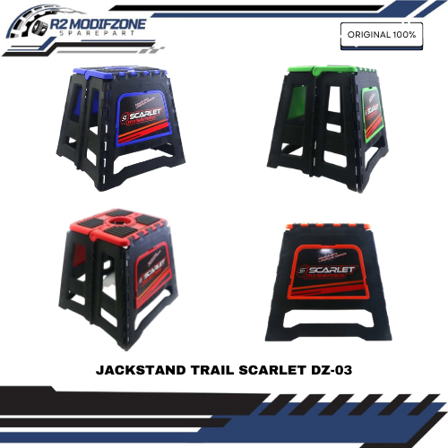 Jackstand Paddock Tengah Standar Motor Trail DZ-03 "Original Scarlet"