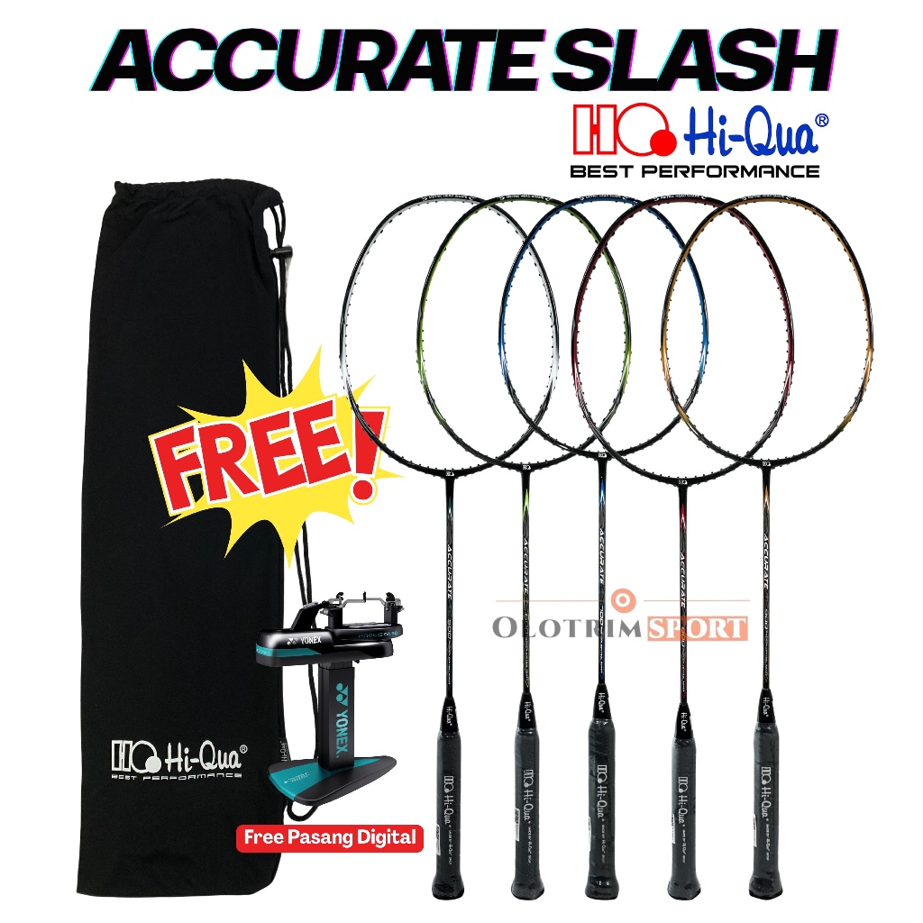 Raket Badminton HIQUA ACCURATE SLASH HQ Hi-qua Original
