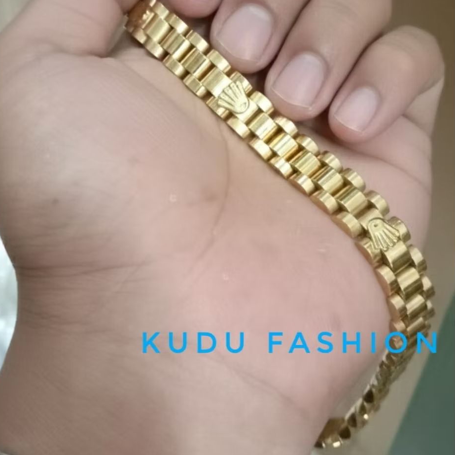 Gelang Rantai ROLEX Pria Wanita Titanium Kualitas Super Stainless