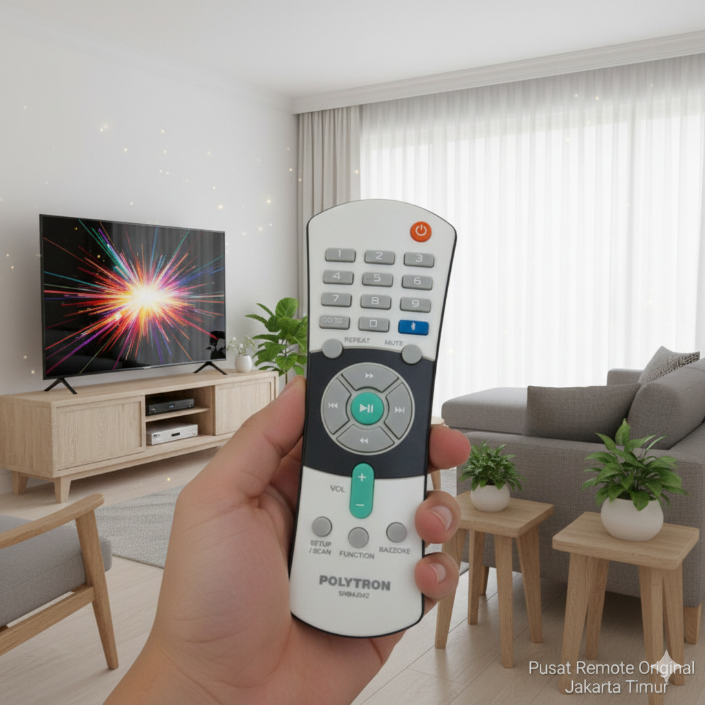 REMOTE REMOT DVD POLYTRON SN84J042 BLUETOOTH ORIGINAL ASLI