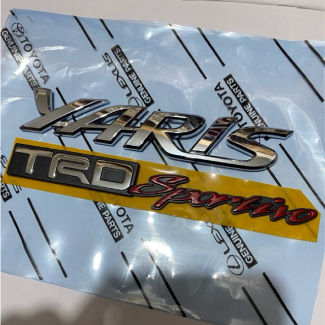 Emblem YARIS Original/ Toyota YARIS TRD Sportivo/ Emblem Bagasi Toyota YARIS