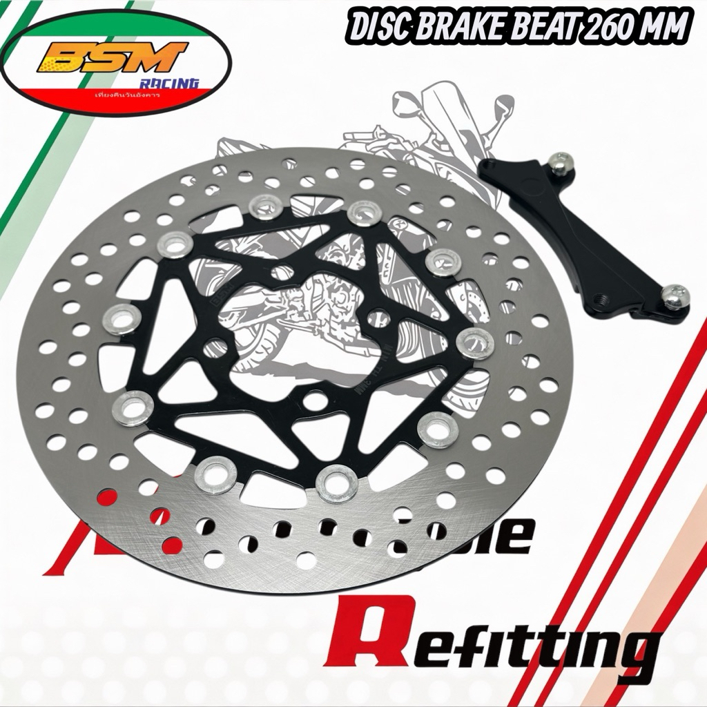 PROMO Piringan Cakram Disc 260mm plus breket Beat ESP Fi Scoopy Vario 110 Beat