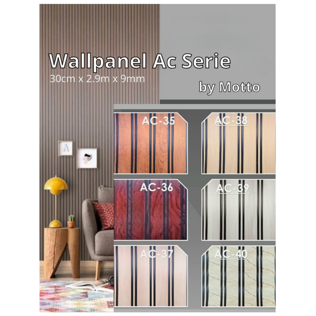 Plafon PVC Panjang 2,9 Meter | Plafon PVC Minimalis 30CM MOTIF BANYAK