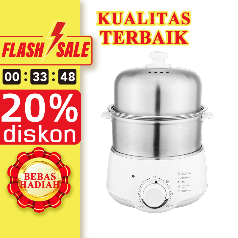 LAHOME Panci Listrik Serbaguna EGG Sarapan Telur Low Watt Elektrik Multifungsi Kukusan Kapasitas 7/1