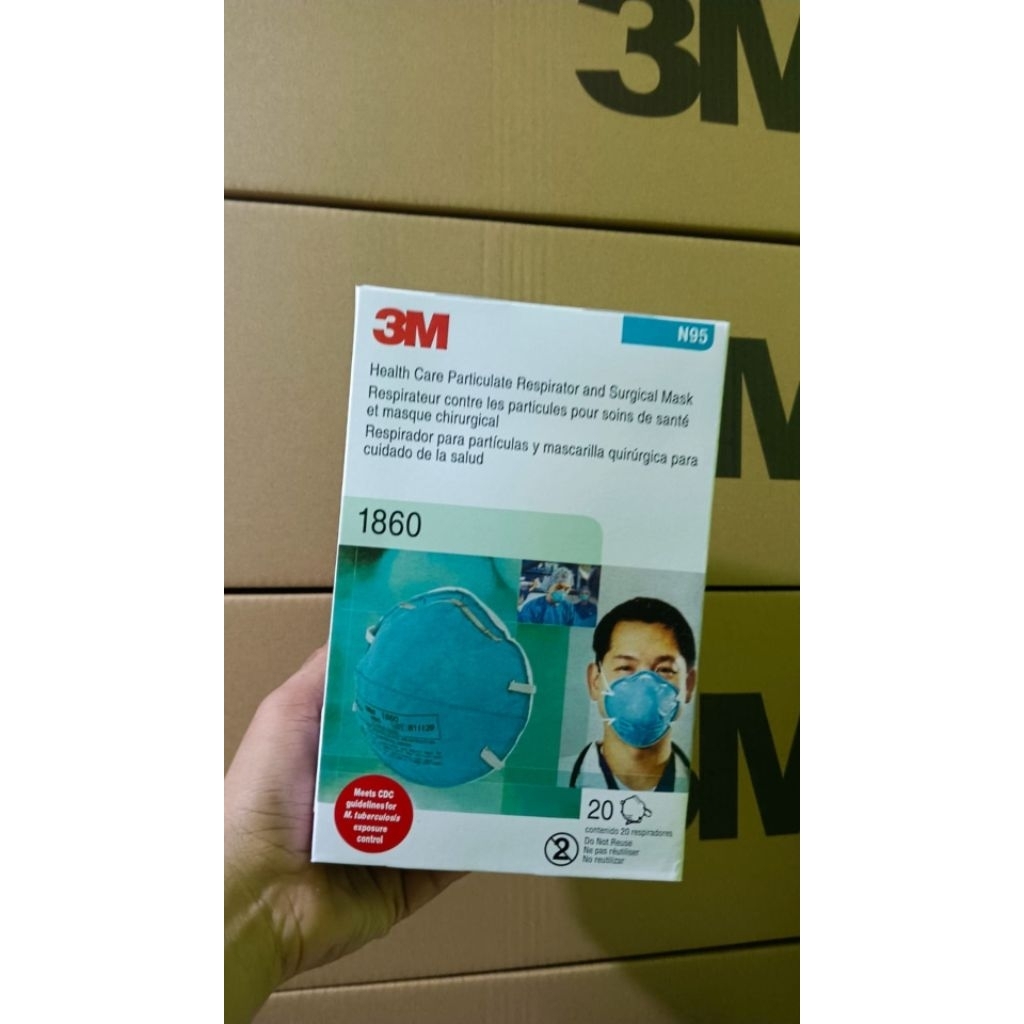 Masker 3M 1860 N95 isi 20 Pcs