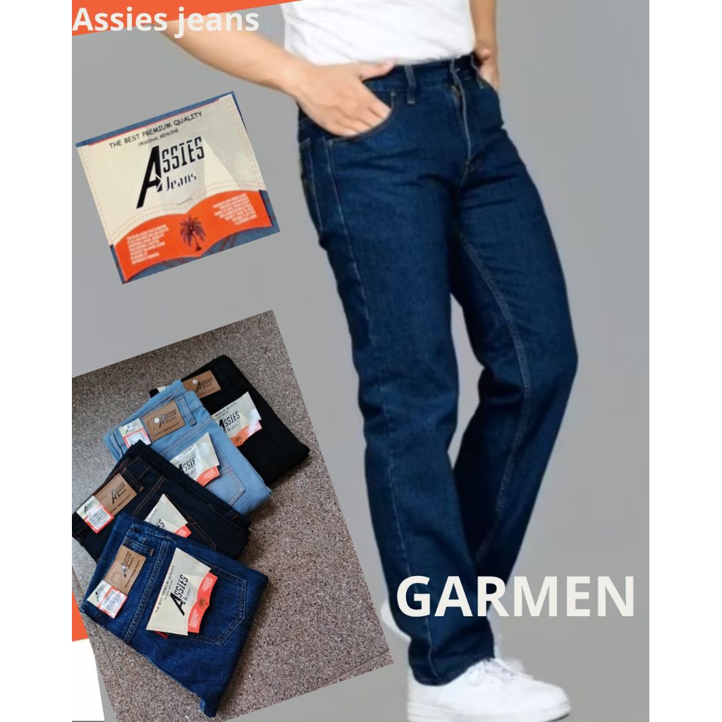 CELANA JEANS LEA PANJANG PRIA STANDAR REGULER/CELANA JEANS PRIA PREMIUM ORIGINAL,CELANA JEANS HITAM 