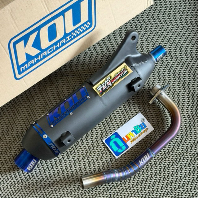 Knalpot KOU Mio Sporty Smile Soul Fino Karbu Pipe 30mm Titanium Original