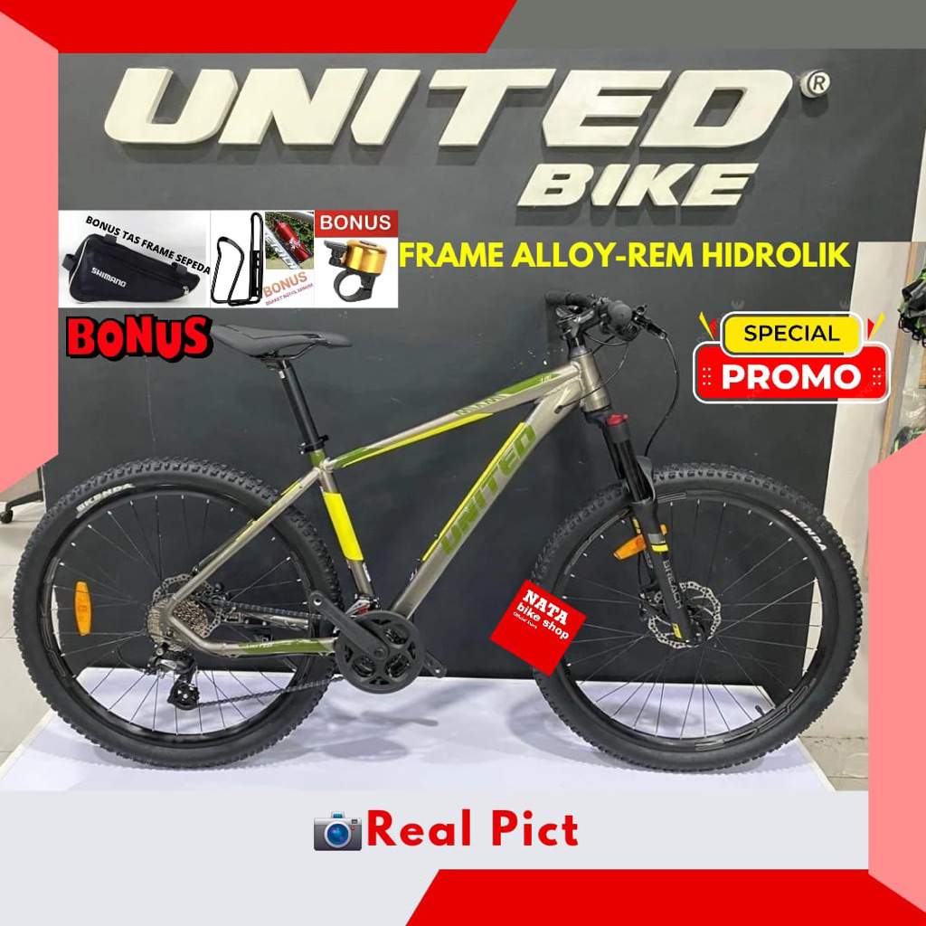 Sepeda Gunung MTB 27,5 United bike Miami 3.0 Frame Alloy Rem Hidrolik 3x9 Speed Terbaru