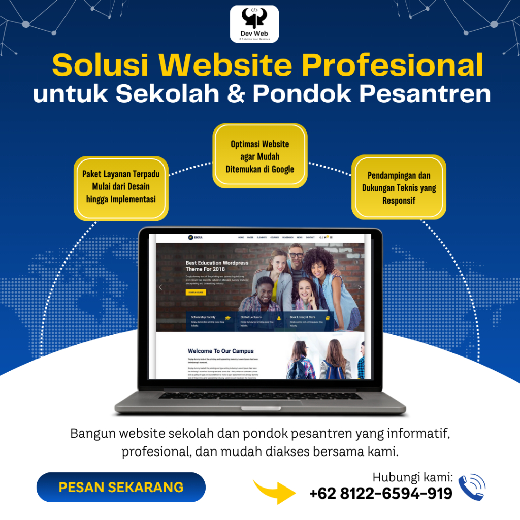 Jasa Pembuatan Website Sekolah / Pondok Pesantren | Profesional & Responsive