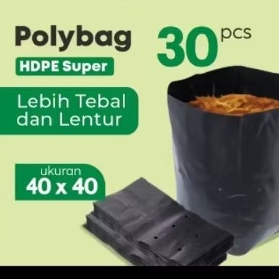 Polybag Ukuran 40x40 Polibag 30PcsPolybag Kuat Tebal Tidak Mudah Sobek Polybag Kuat Tebal
