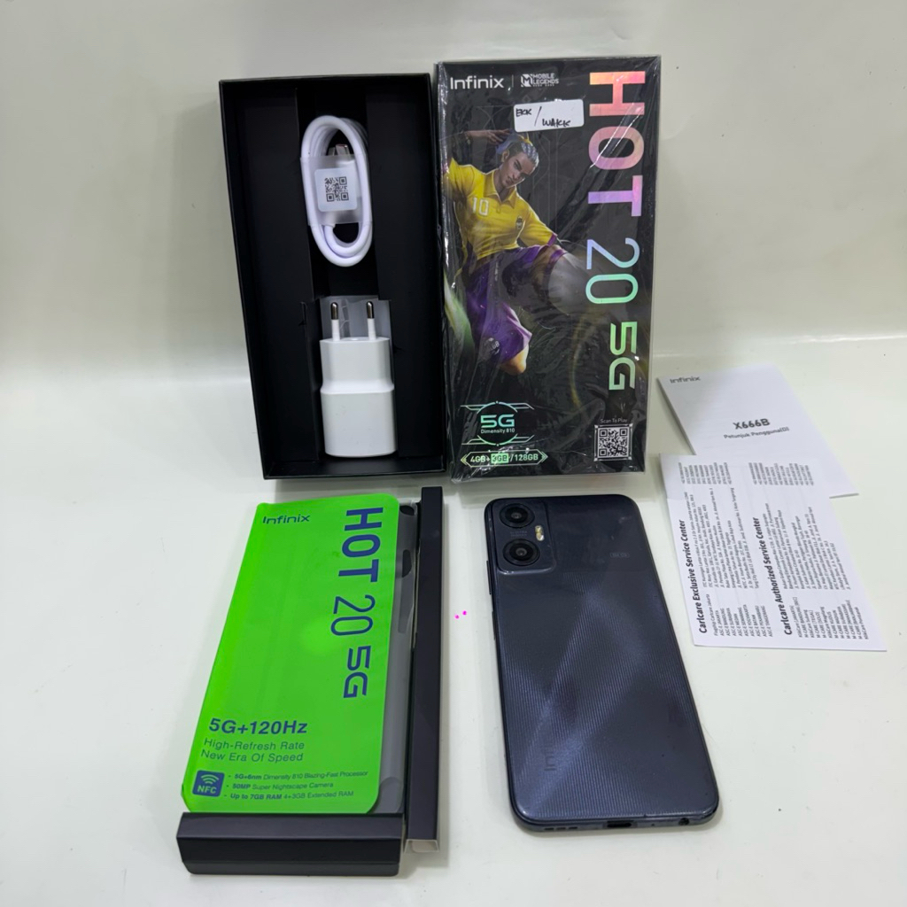Infinix Hot 20 5G 4/128gb Fullset Second Garansi Resmi