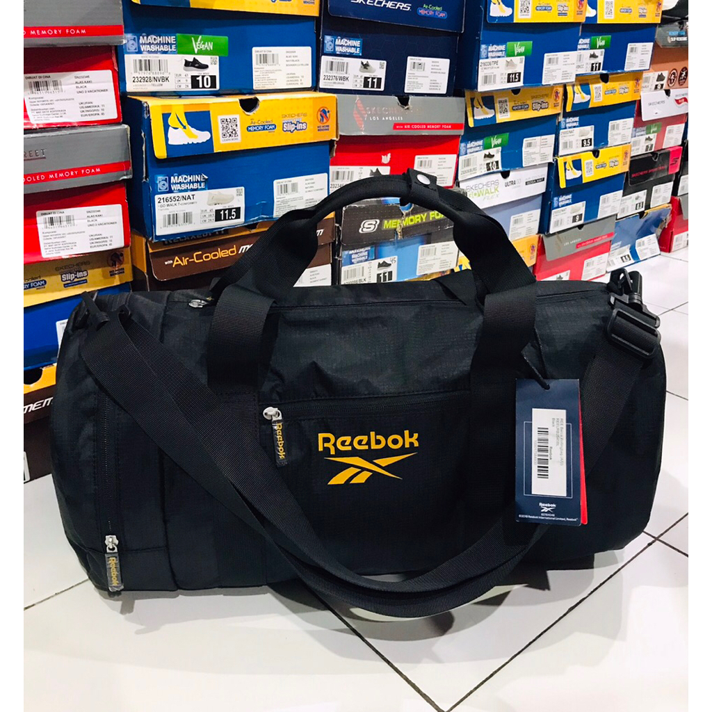 BIG SALE TAS TRAVEL BAG REEBOK HITAM ORIGINAL TAS GYM/BEPERGIAN/OLAH RAGA