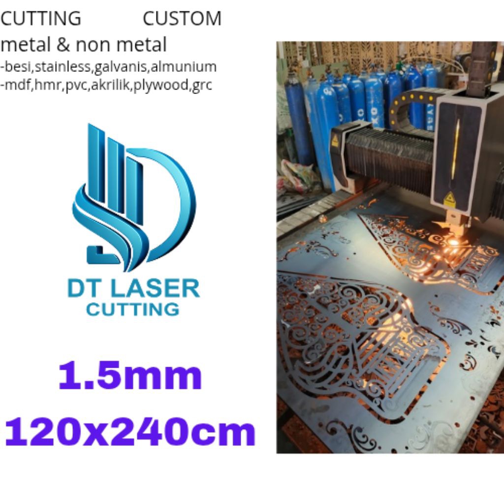 Laser Cutting Plat Besi 1.5mm 120x240cm