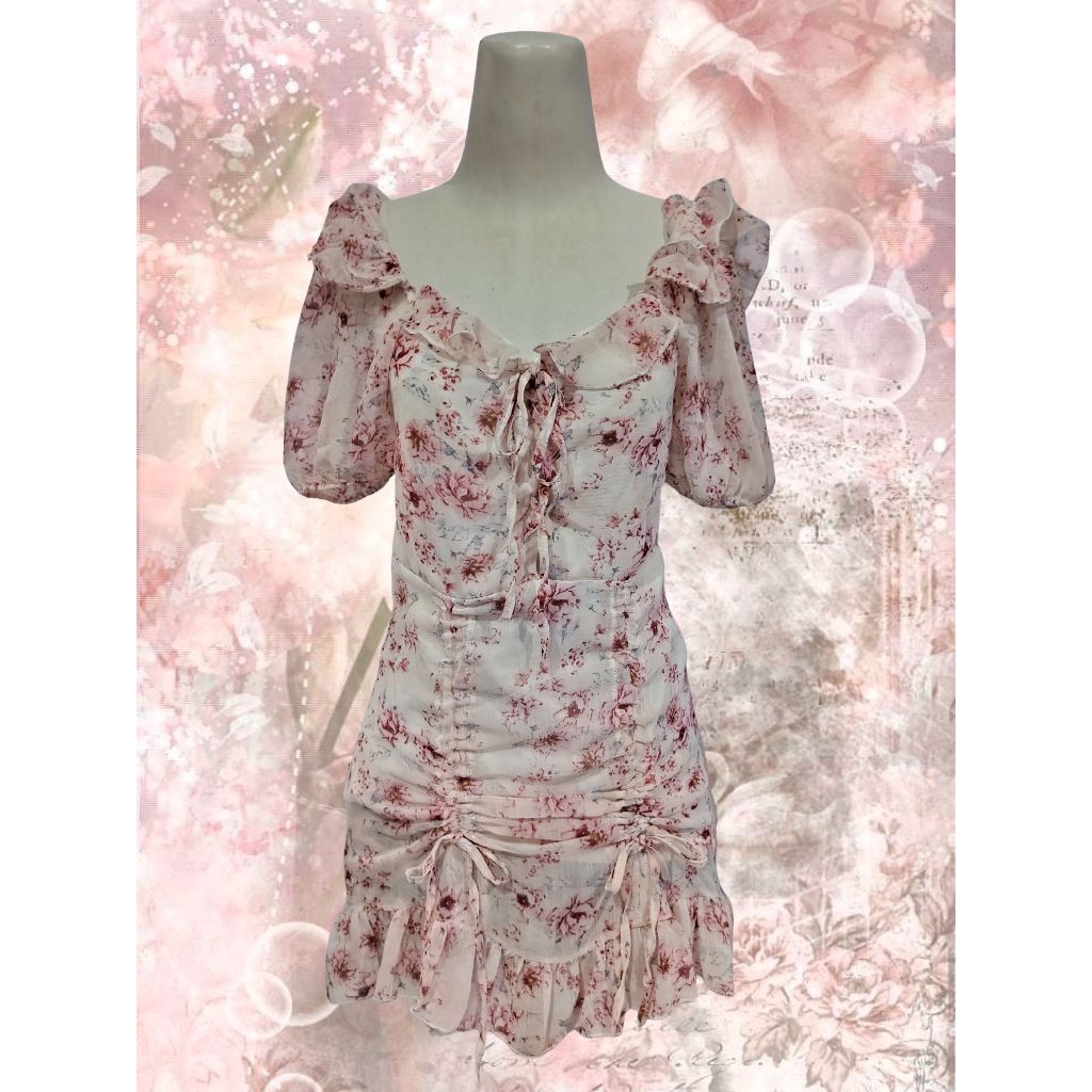 {DRESS} dress patchwork aesthetic vintage coquette mori kei shoujo downtown y2k cottage fairy gothic