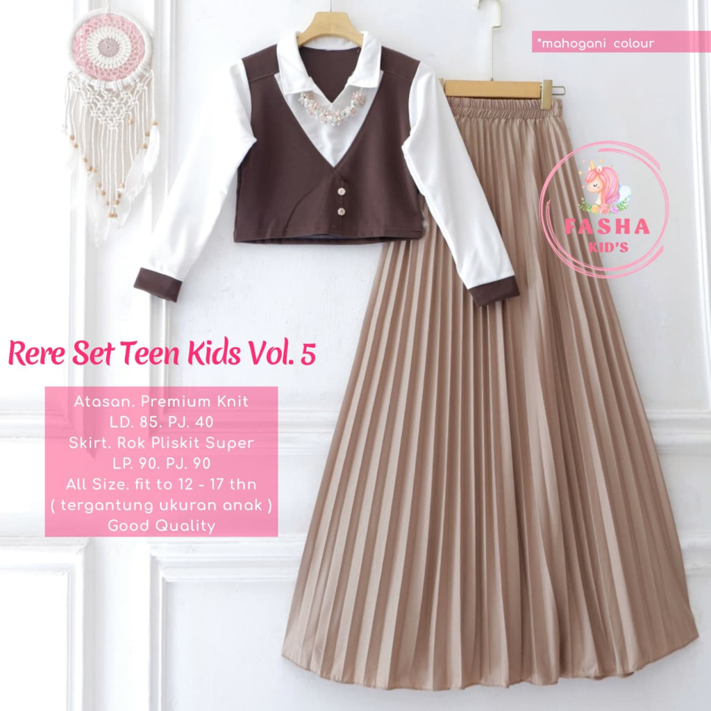 setelan rok anak perempuan 12-16 tahun adinda alicia citra ella kurumi reina rere shakira set teen o