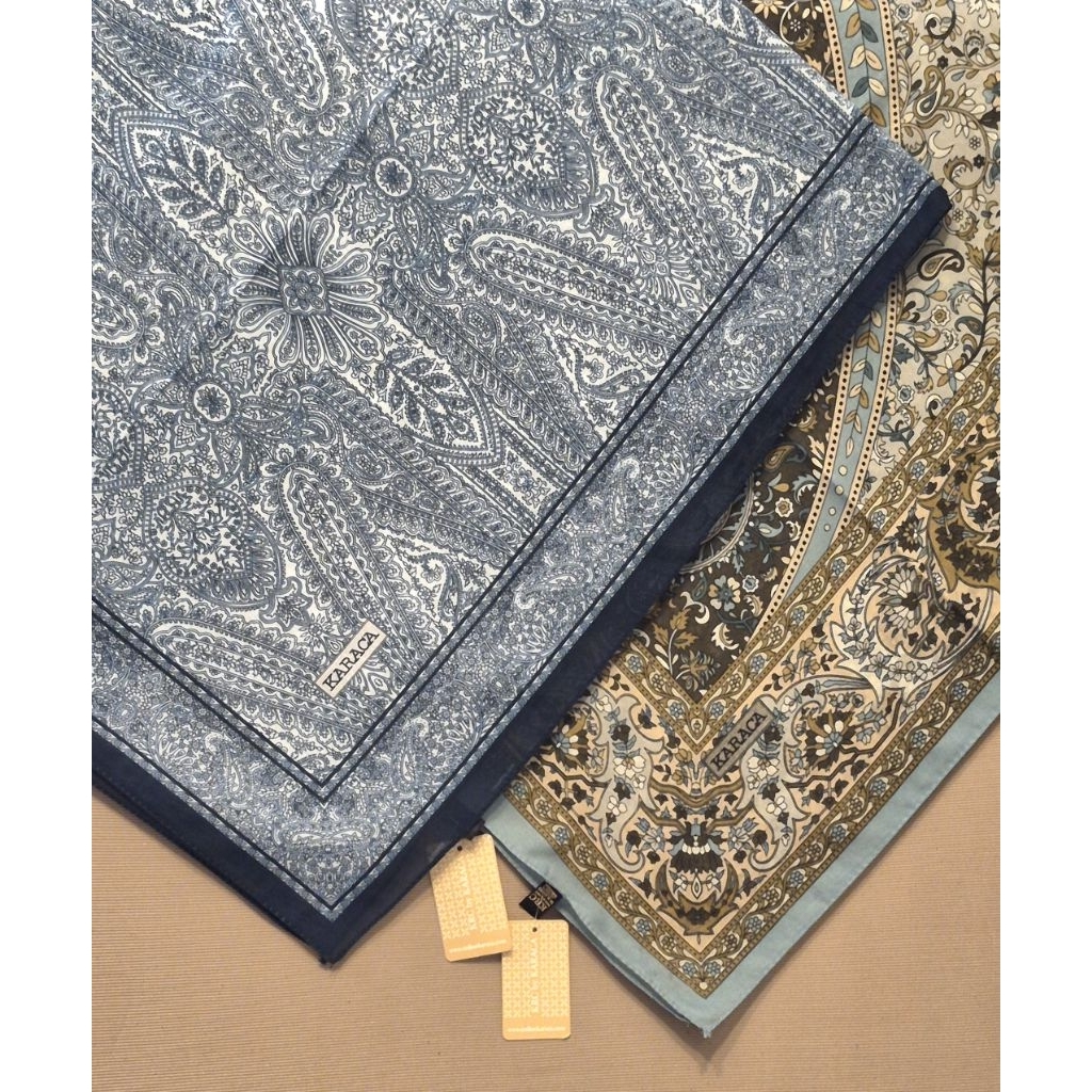 JILBAB/HIJAB KARACA MOTIF TURKI UKURAN -/+ 120x120 cm