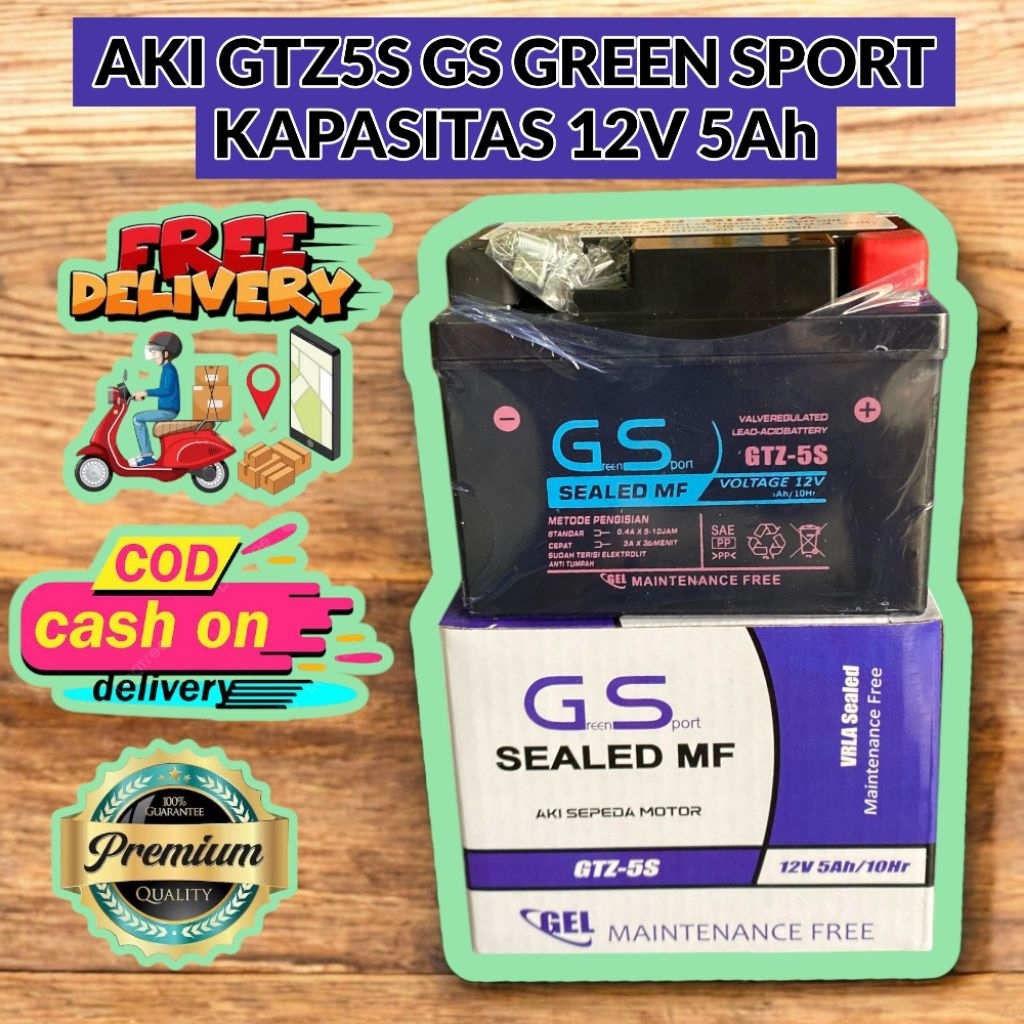 Aki Motor Honda New Mega Pro Megapro GTZ5S GS E Accu Kering MF