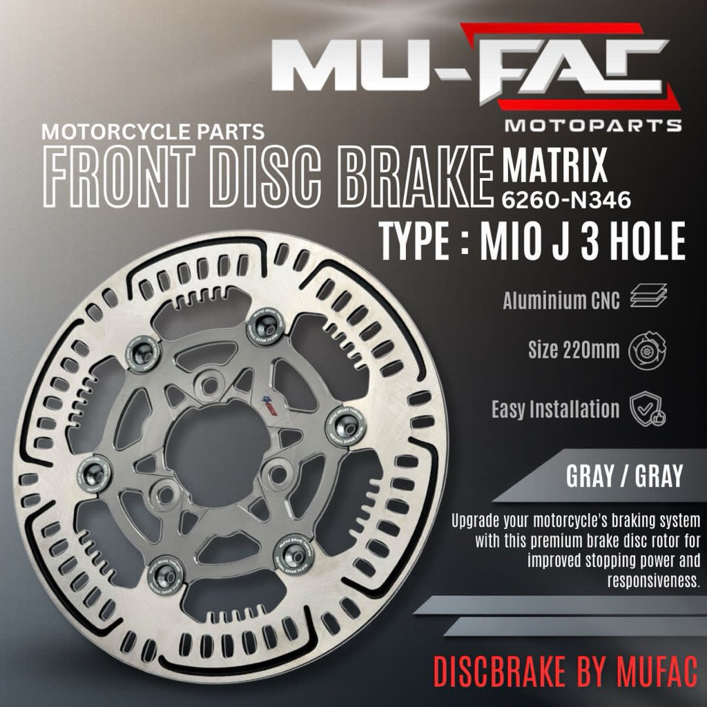 DISC DISCK PIRINGAN CAKRAM DEPAN MATRIX LUBANG 3MIO J MIO Z MIO 3 LUBANG 3