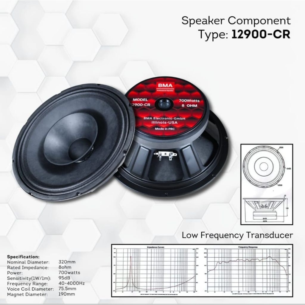SEPIKER BMA 12900CR / SPEAKER 12900CR BMA / SPEKER 12INC / SPEAKER BMA