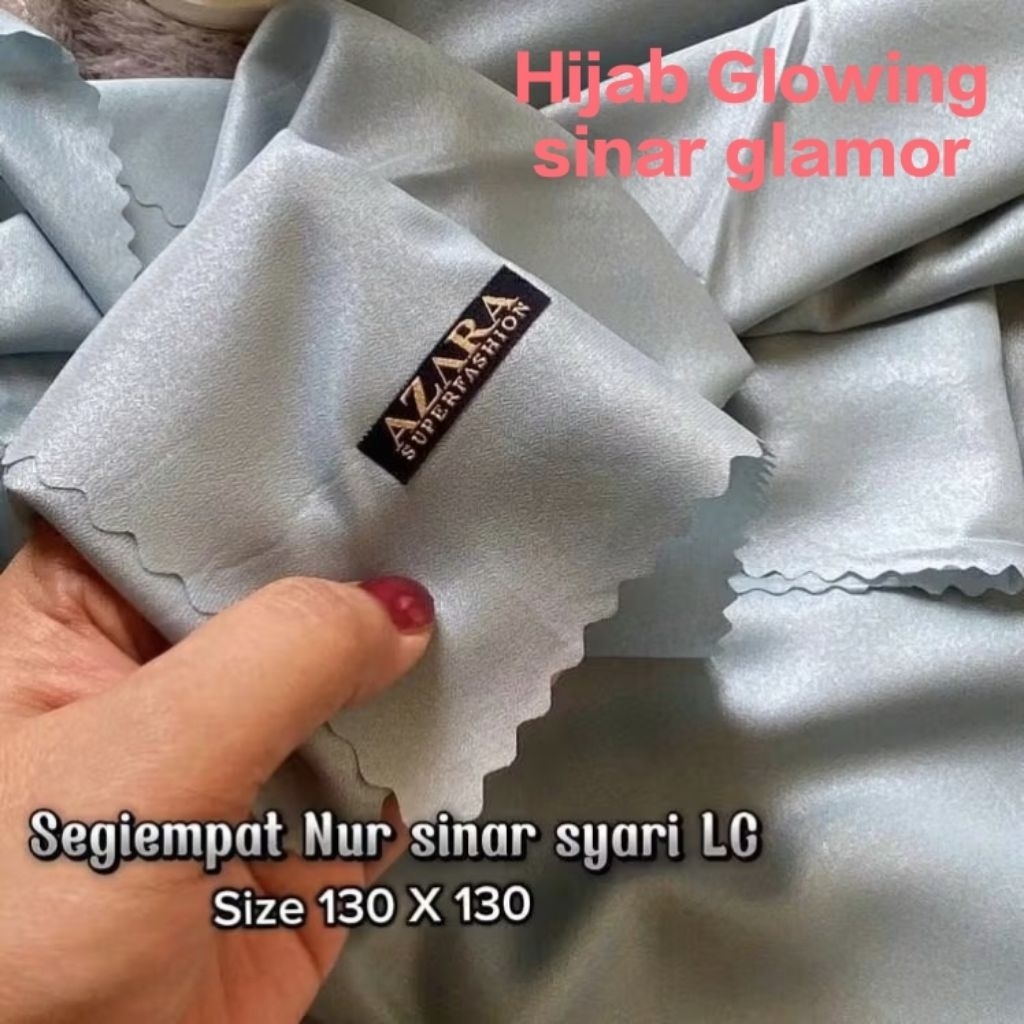 Hijab AZARA Shinar GLAMOUR syari lc 130 x 130  sinar glitter azara// HUMAIRA