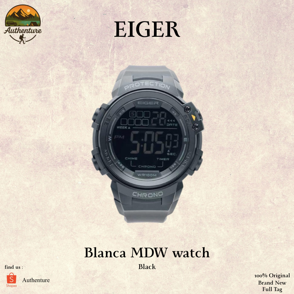 jam tangan ElGER Original Blanca MDW Watch Black
