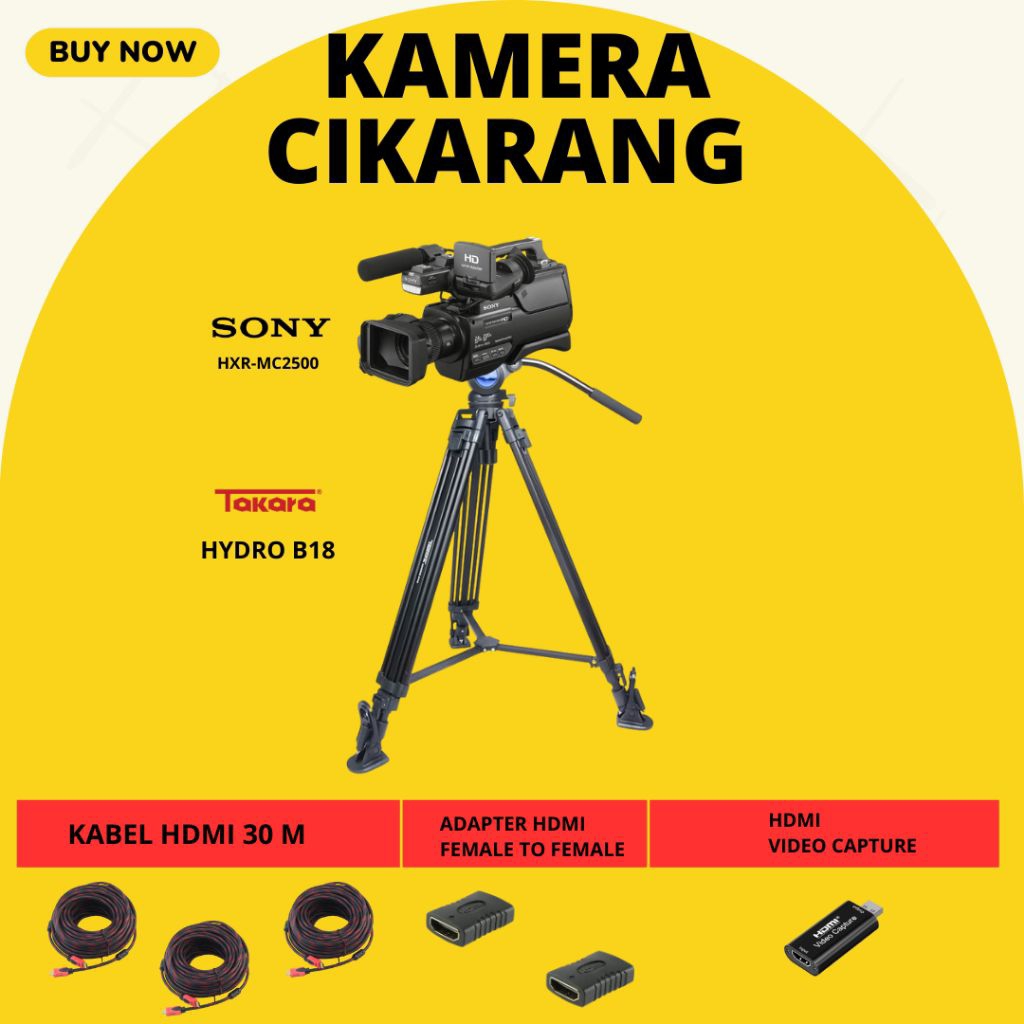 PAKET LIVE STREAMING MAIN KAMERA & VIDEO SHOOTING SONY HXR-MC2500