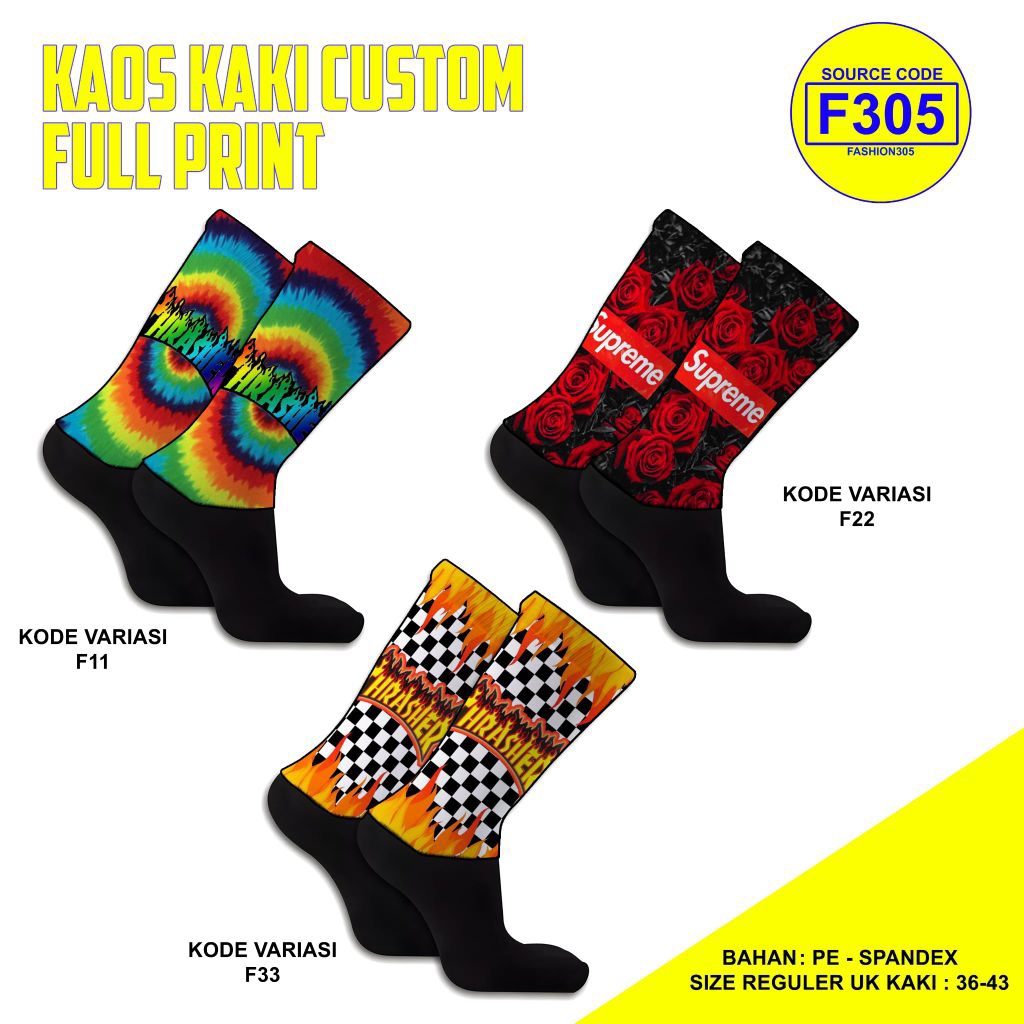 KAOS KAKI SKENA KAOS KAKI MOTIF CUSTOM KAOS KAKI PRIA WANITA