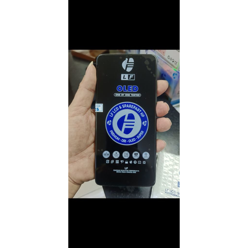 jual Fulset Lcd baru handphone samsung A71 Fingerprint tembus oled Lf asli brg ready stok
