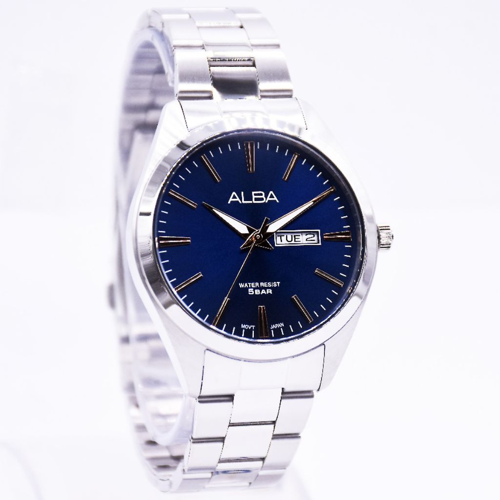 JAM TANGAN PRIA ALBA STAINLESS STEEL ALBA AJ6206X1  ORIGINAL TANGGAL AKTIF