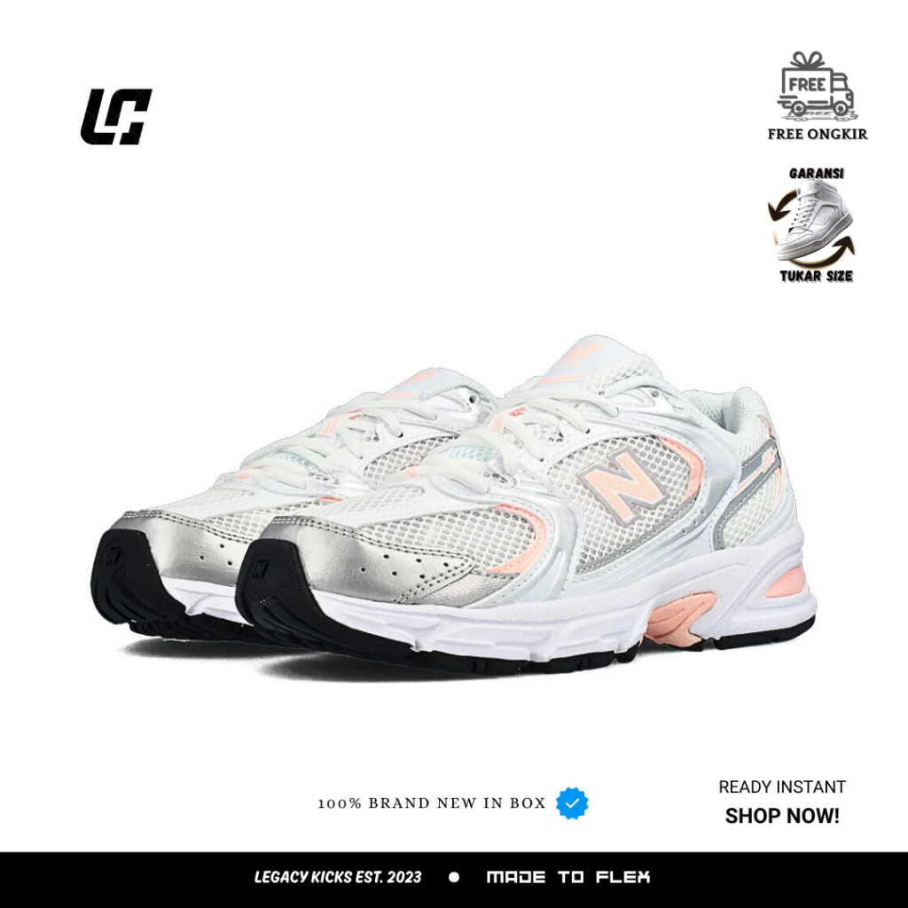 Legacy. - Sepatu NB 530 White Silver Pink Casual Gym Olahraga Joging Pria Wanita Sport