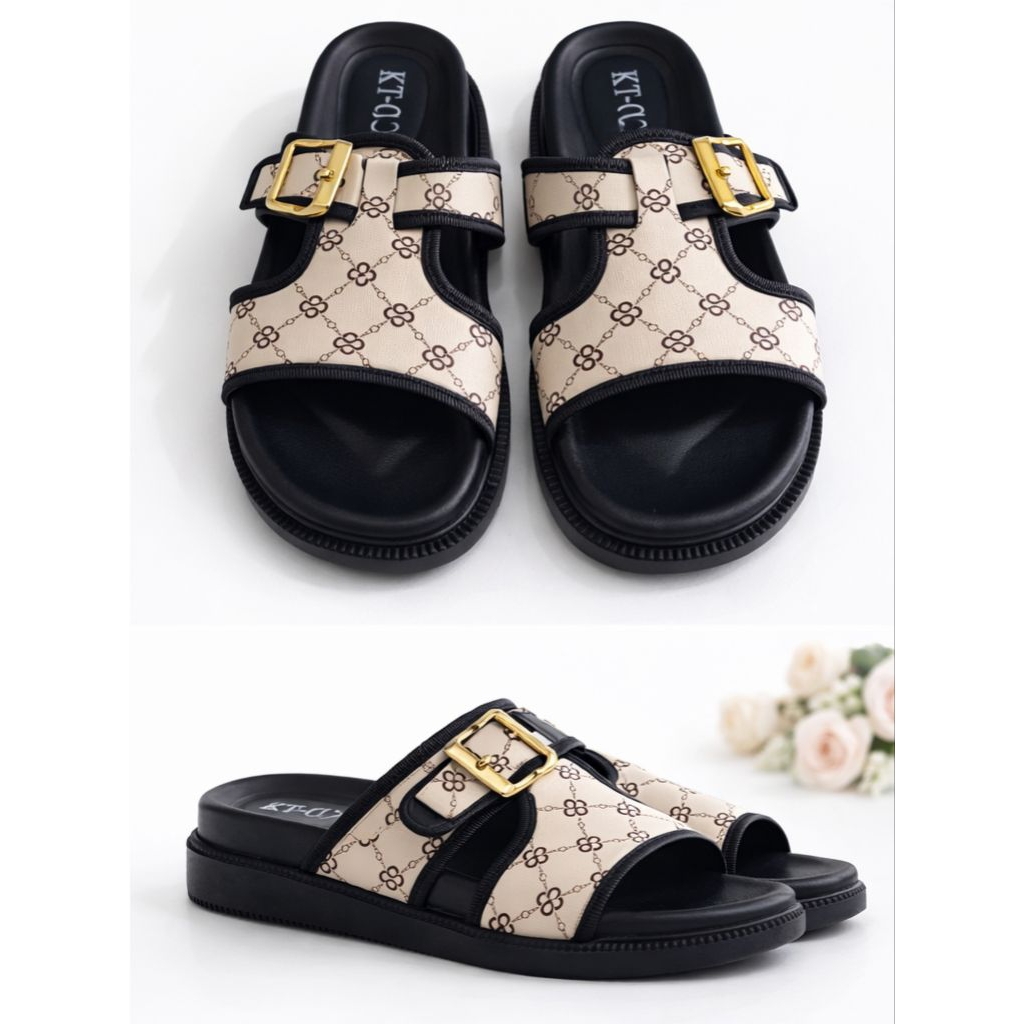 Sandal Wanita KT-COOL Selop Buckle Elegan