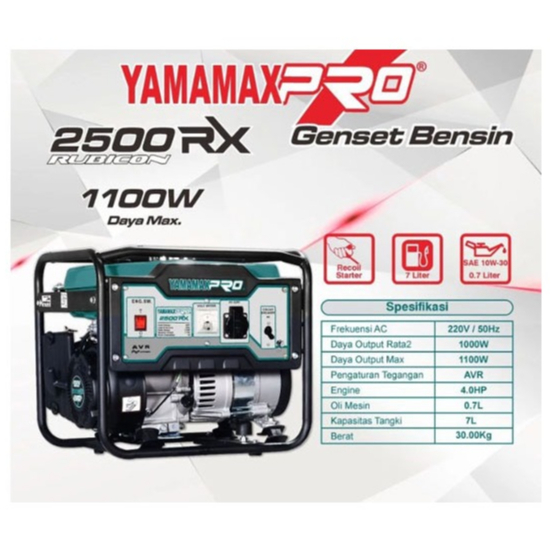 Genset 1000 Watt YAMAMAX PRO 2500RX Generator Listrik YAMAMAX PRO Maks 1100 watt