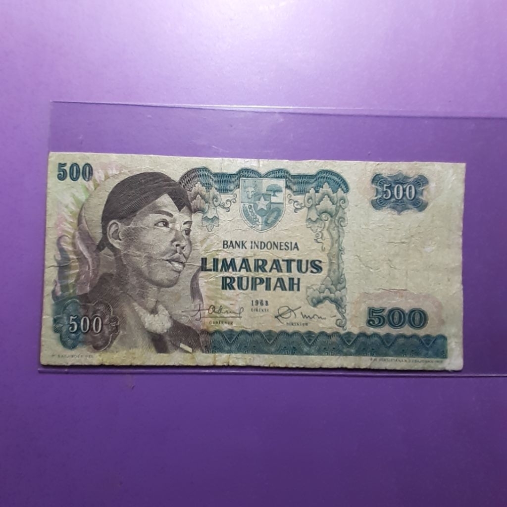 uang kuno 500 rupiah sudirman 1968