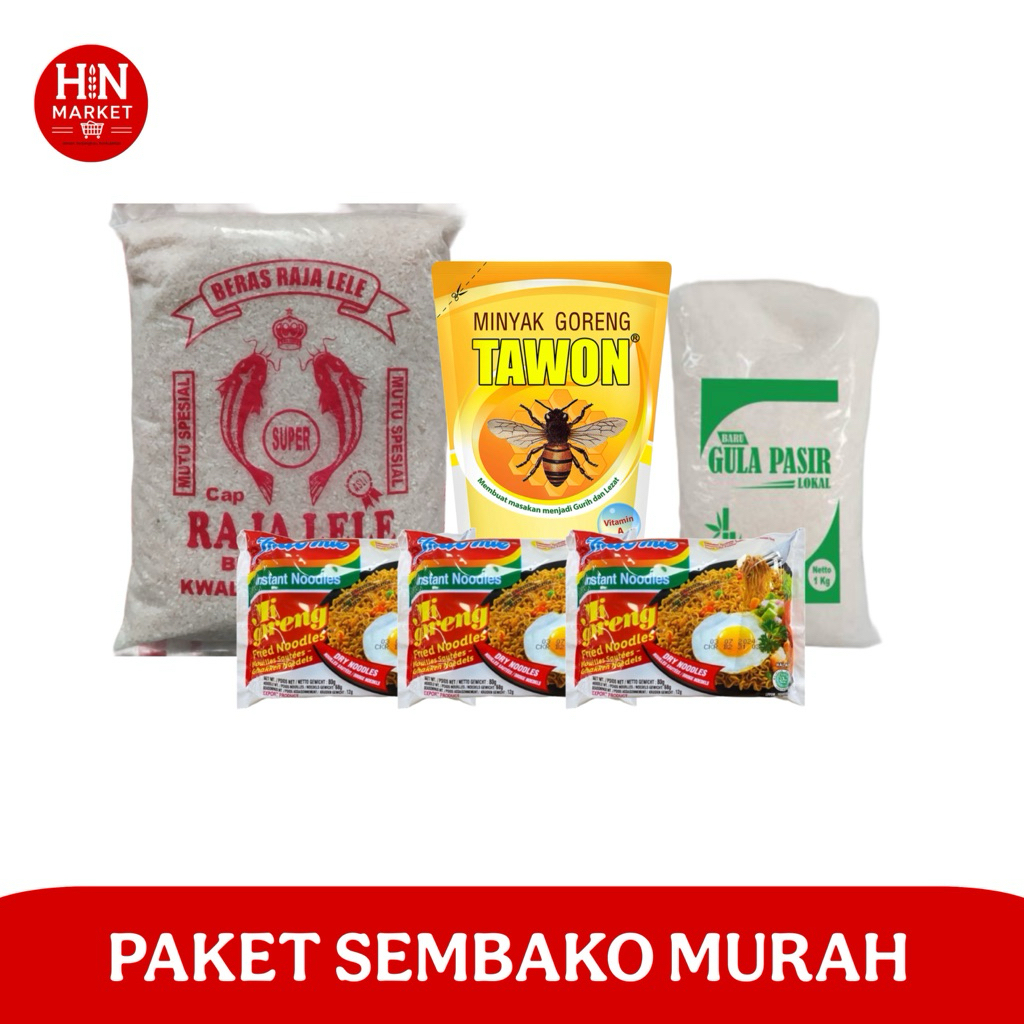 PAKET SEMBAKO STANDART (BERAS, MINYAK, GULA, MIE)