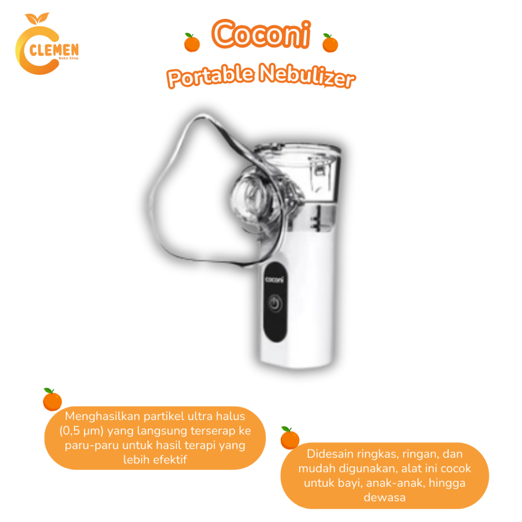 Coconi Portable Nebulizer I Alat Uap Bayi & Dewasa