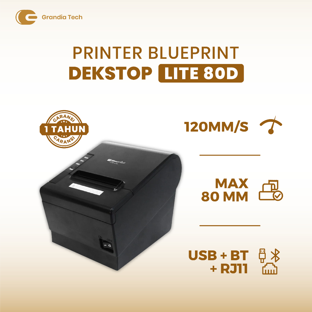 Blueprint Lite 80D Printer Bluetooth – Cetak Struk dari HP Cepat & Praktis
