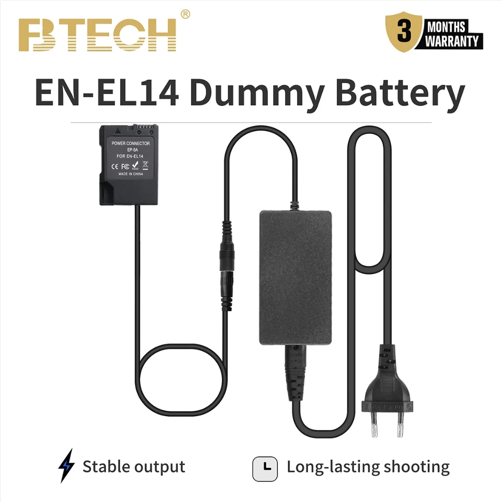 Baterai En-El14 Dummy  Battery for Nikon En-EL14  D5300 D3200 D3300 D3400 D3100 D5600