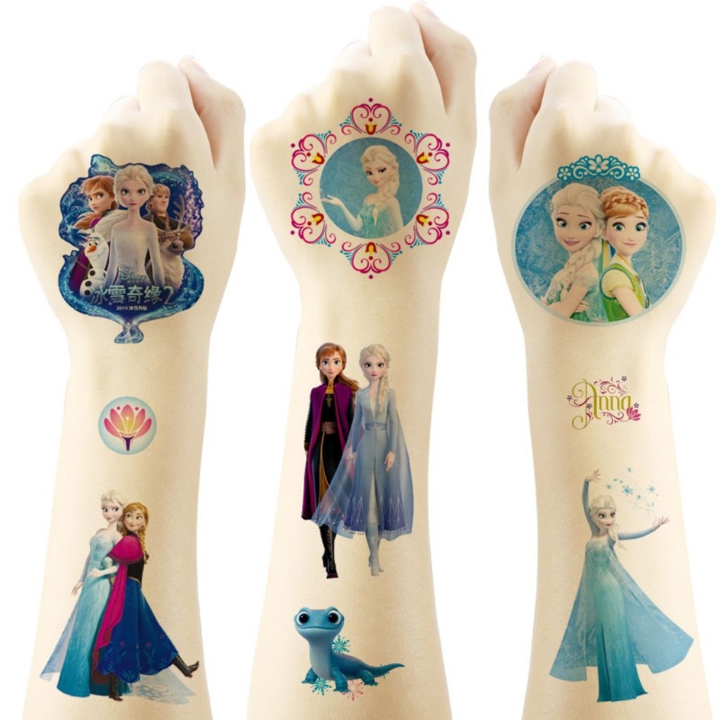 stiker tatto sementara sticker tato temporary tattoo tangan anak tato lengan stiker tato kaki frozen