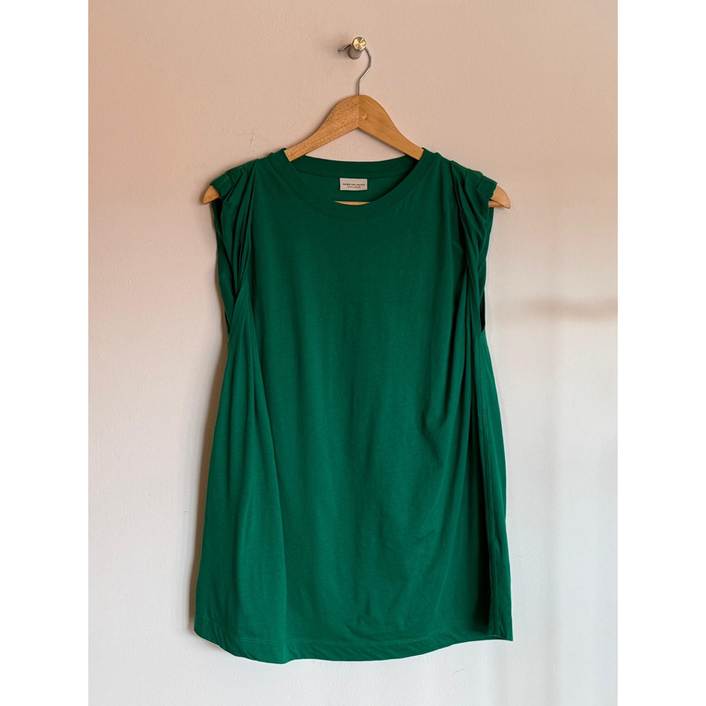 Private Eyes - Dries Van Noten Plaint Green Top