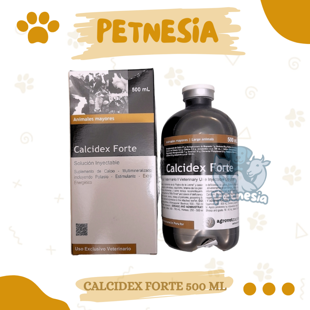 CALCIDEX FORTE 500 ML - Obat Ketosis Milk Fever Ambruk Hewan Ternak
