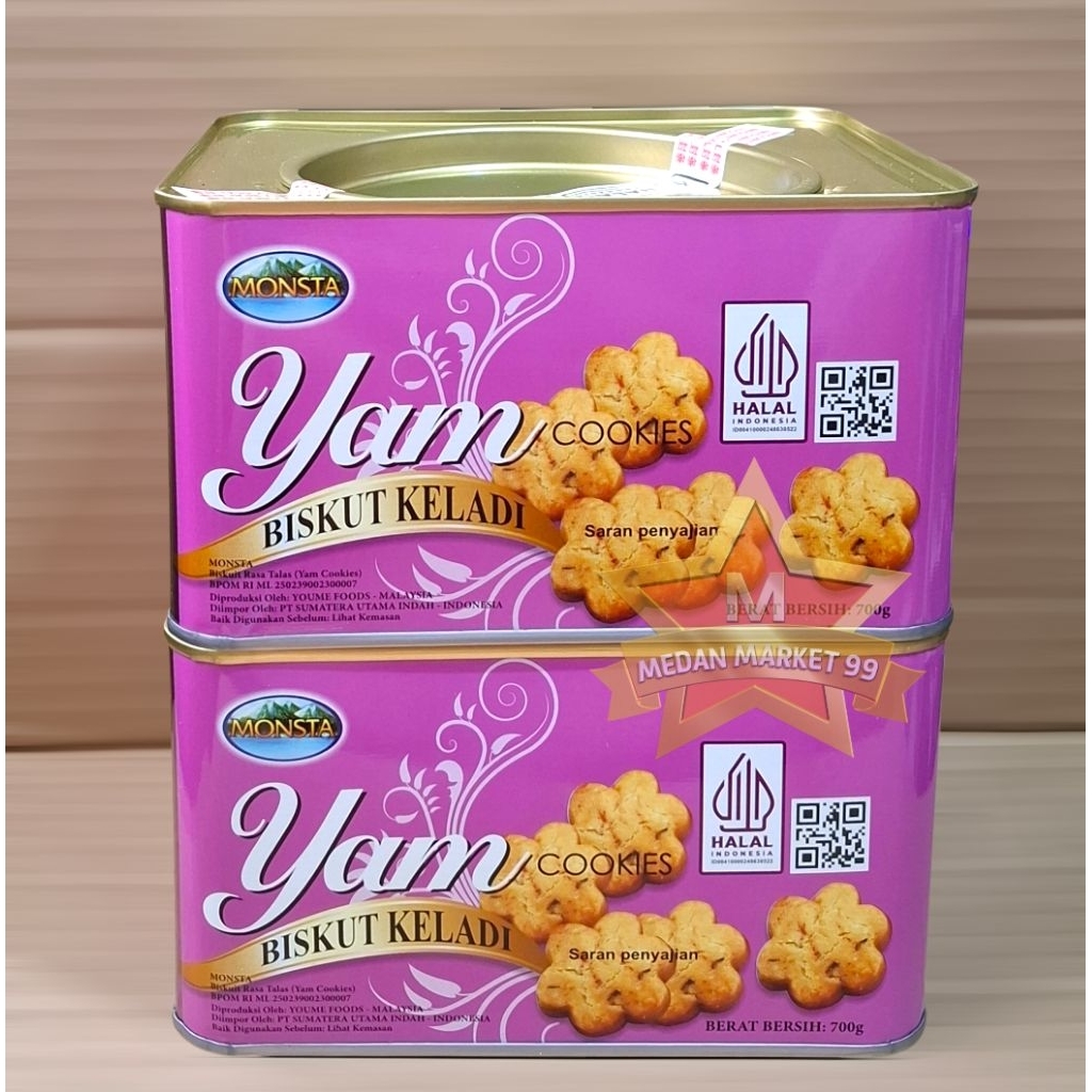 KHUSUS INSTANT SESAMA MEDAN/ GOJEK/ GRAB/ SPX XPRESS/ TANPA PACKING/ YAM BISKUIT KELADI MONSTA 700gr
