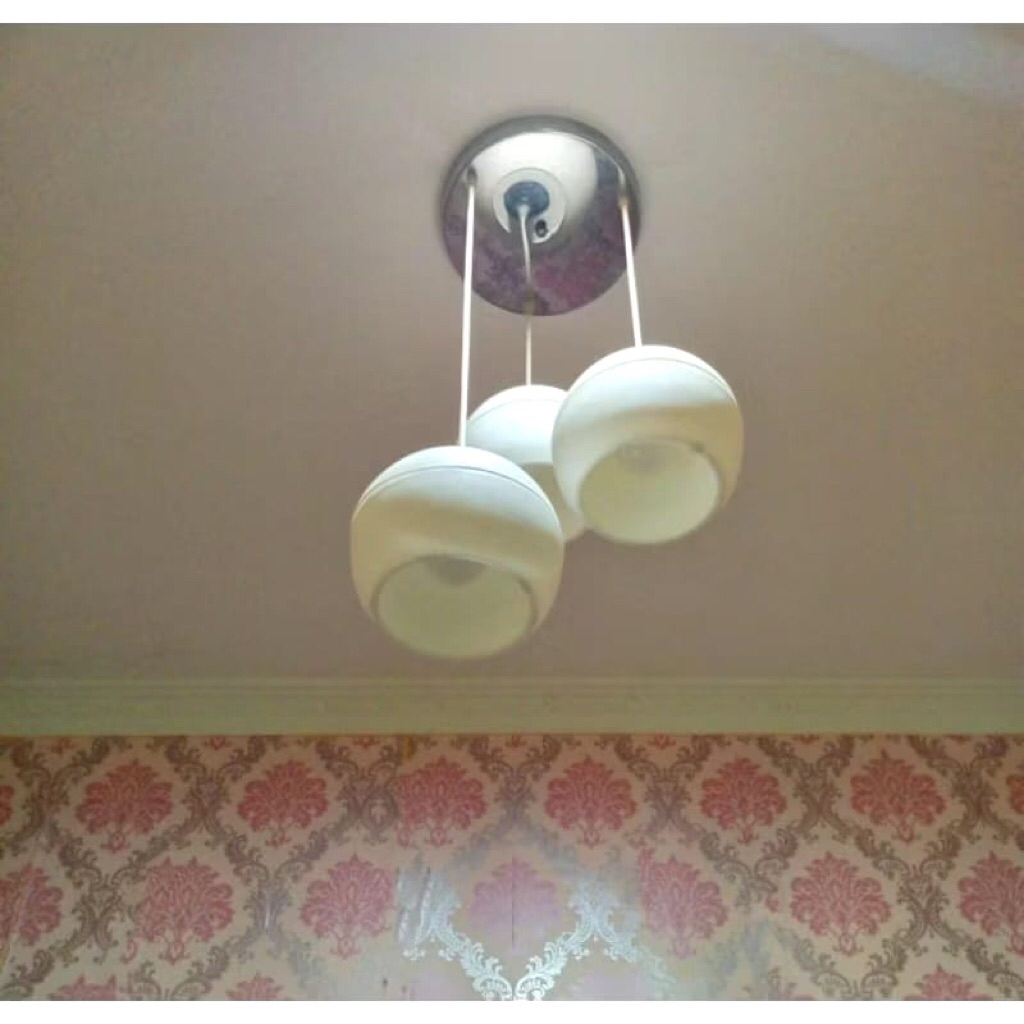 Kap lampu gantung hias 3 in 1